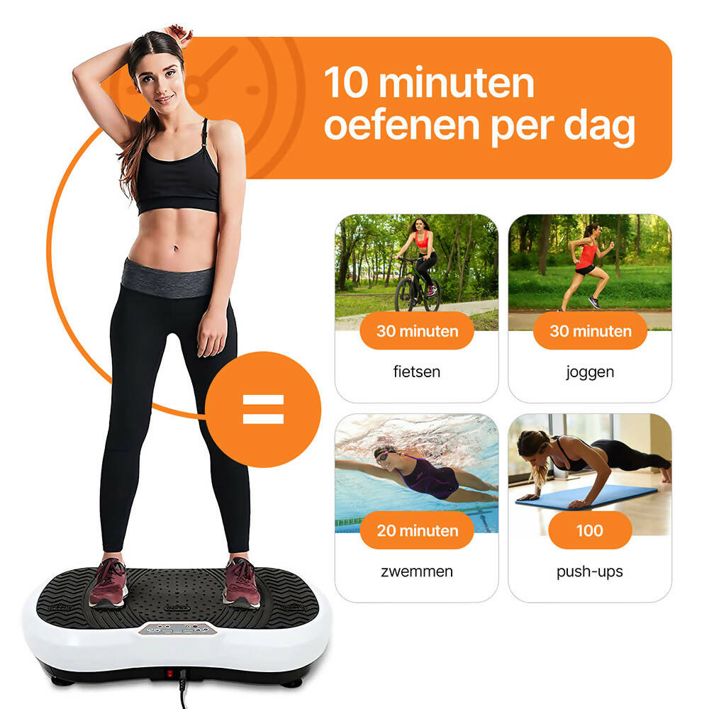 Fitness trilplatform / Verkrijgbaar in wit en zwart / 69 x 39 cm afmeting / Maximaal 150 kg belasting / Geschikt voor beginners
