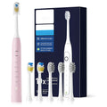 Elektrische tandenborstel voor volwassenen / Sonische tandenborstel met lader / Ultrasonisch / 6 borstelkoppen meegeleverd / 5 modi / zwart
