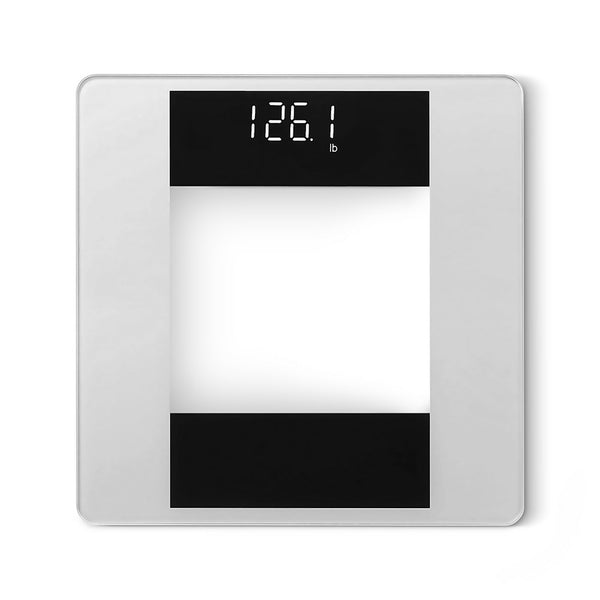 Digitale personenweegschaal/ Verkrijgbaar in zilver en zwart/ Handzaam/ Nauwkeurig/ Lichtgewicht/ Met LED-display/ Maximaal 180 kg belasting