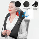 Nekmassageapparaat met warmtefunctie voor nek, schouders & rug / Elektrische diepe weefselmassage / 3 instelbare snelheden / Geschikt voor thuis, kantoor & auto