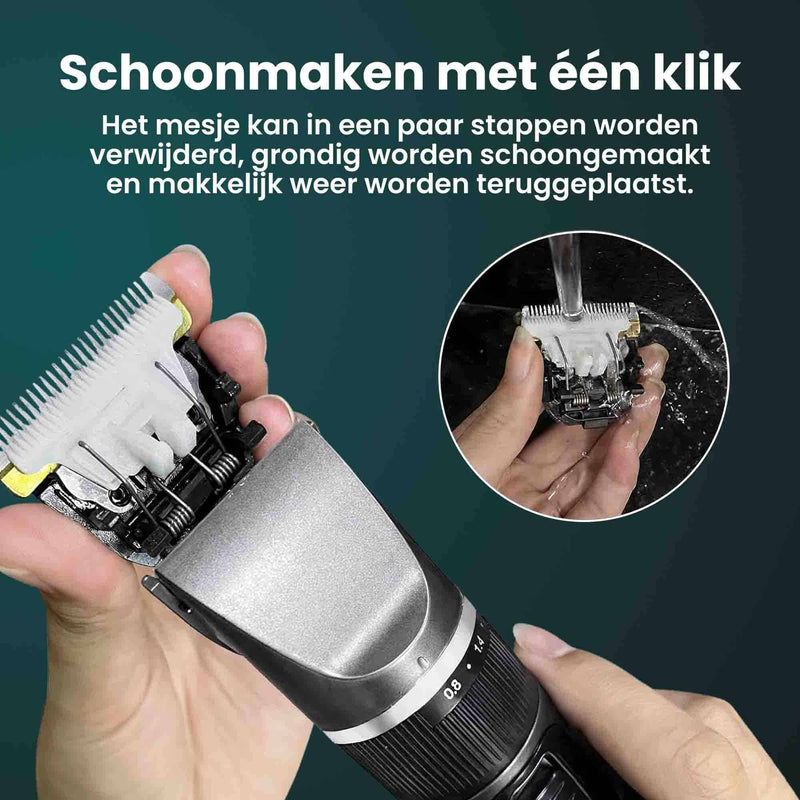 Tondeuse voor mannen / elektrisch oplaadbare baardtrimmer / ook geschikt voor honden / met geleidingskammen / 5 standen / eenvoudig te reinigen