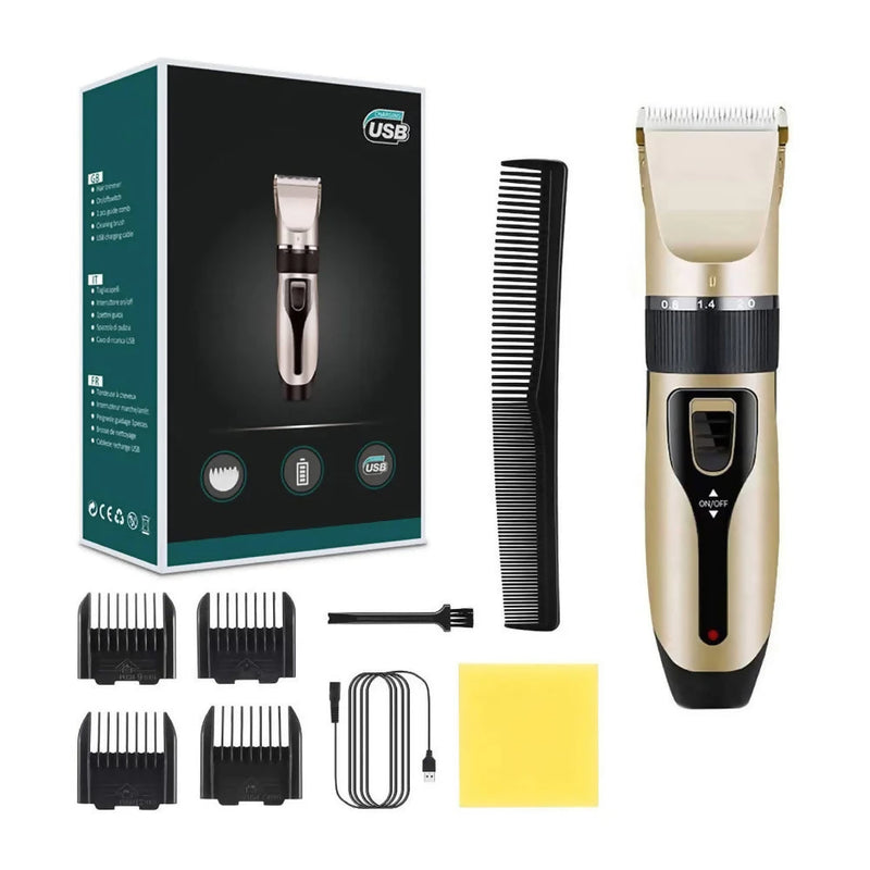Tondeuse voor mannen / elektrisch oplaadbare baardtrimmer / ook geschikt voor honden / met geleidingskammen / 5 standen / eenvoudig te reinigen