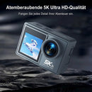 NL | 5K Action Camera 30MP mit WiFi / Wasserdicht bis 30 m mit Touchscreen / 170° Weitwinkel / 2.4G Fernbedienung & Zubehör-Kit