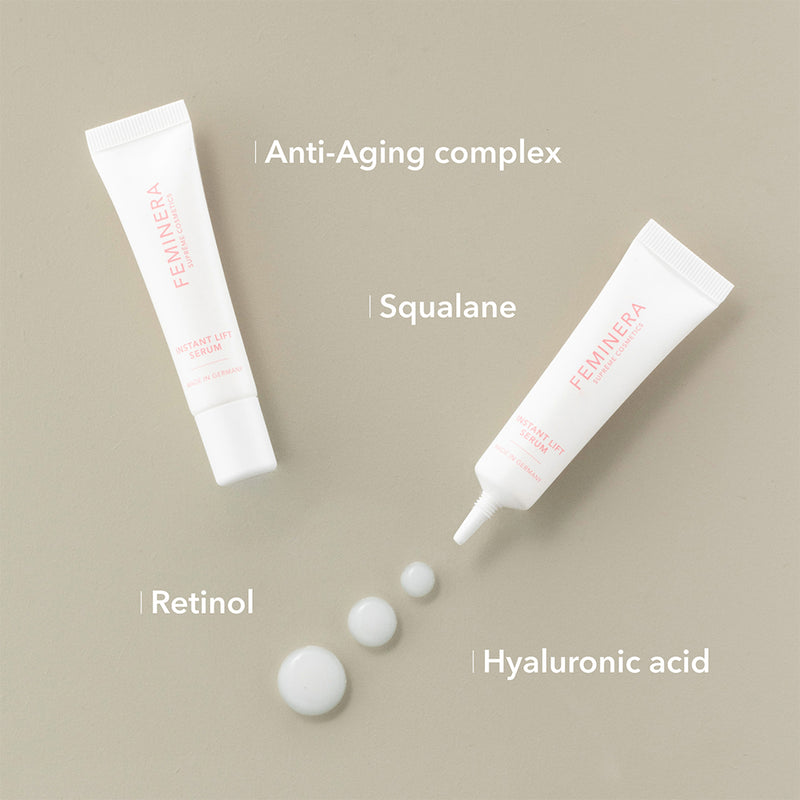 Oogserum met onmiddellijk effect / Vermindert rimpels, wallen, donkere kringen / Anti-verouderingscomplex / Hyaluron, Retinol / Langdurig effect