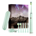 Elektrische tandenborstel: tanden reinigen als een tandarts, 4 uur laden voor 30 dagen gebruik met 5 optionele modi en 6 borstelkoppen